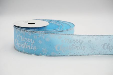 Merry Christmas Wired Ribbon_KF7325G-12_blue